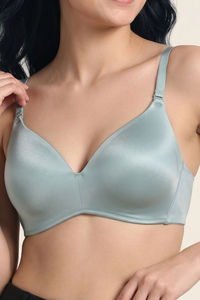 Zivame At Work Padded Non Wired 3/4Th Coverage T-Shirt Bra - Gray Mist — thumbnail 5